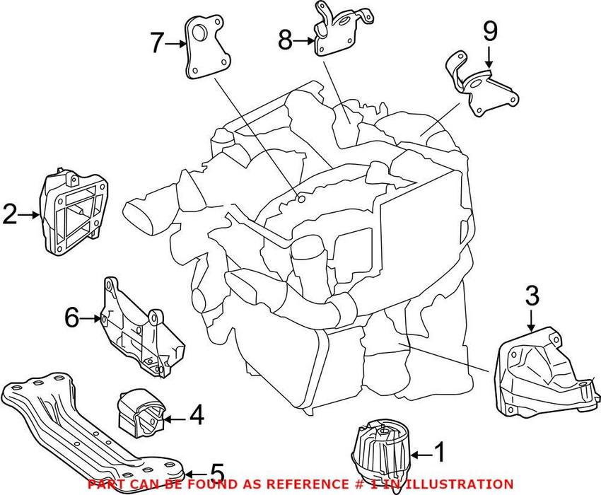 Mercedes Engine Mount 2042405817